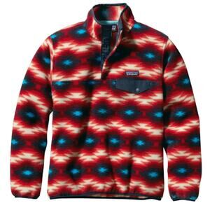 Patagonia Women’s Small Synchilla Snap-T Fleece Jacket‎ Aztec Print Lightweight
